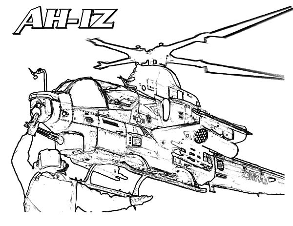 Huey Helicopter Coloring Pages