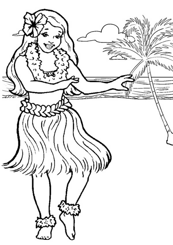 600x850 Hula Coloring Pages