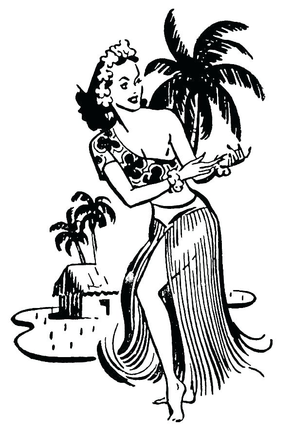 600x881 Coloring Pages Plus Coloring Pages Packed With Hula Dancer