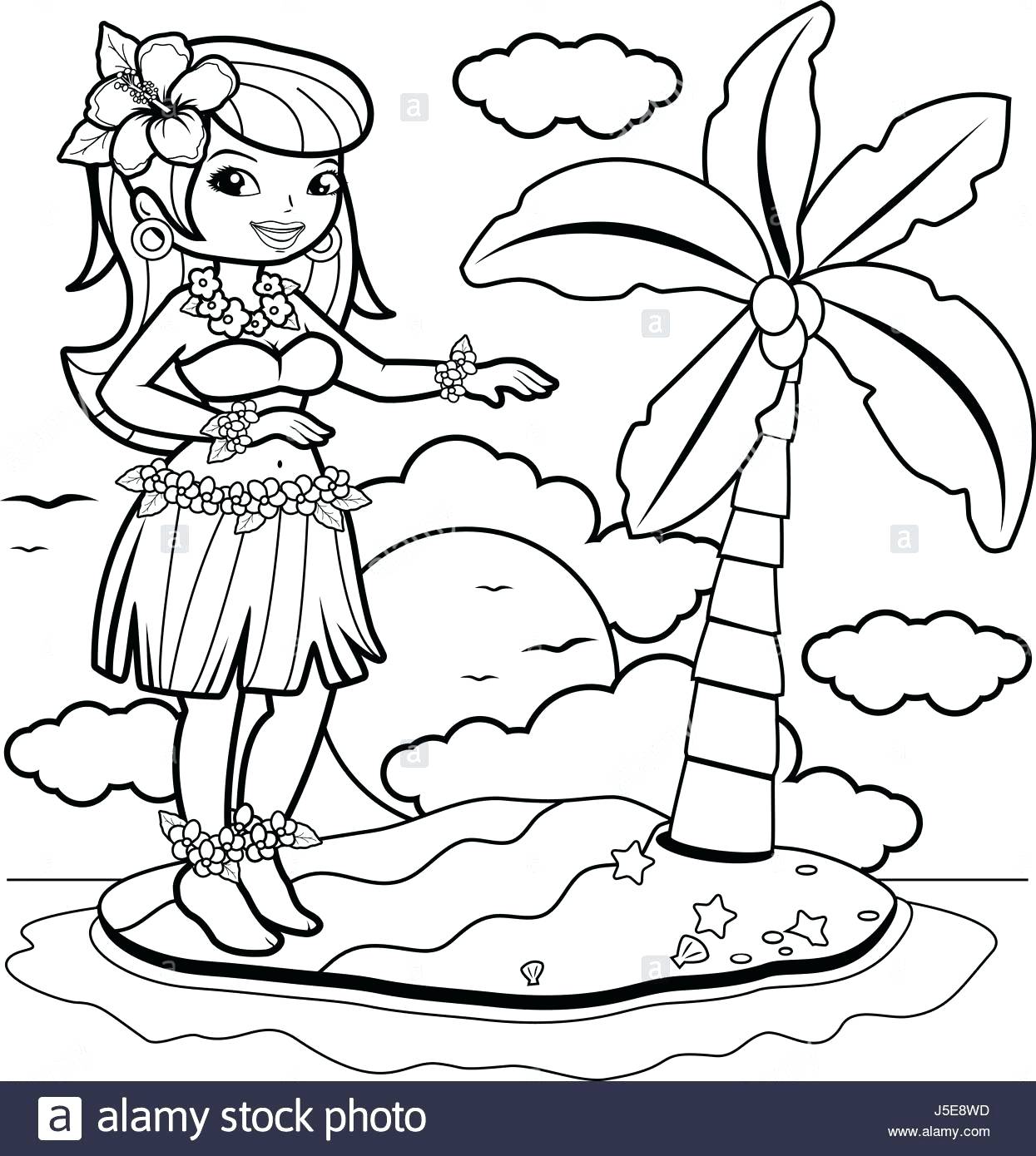 1245x1390 Immediately Hula Girl Coloring Page Wanted Gir