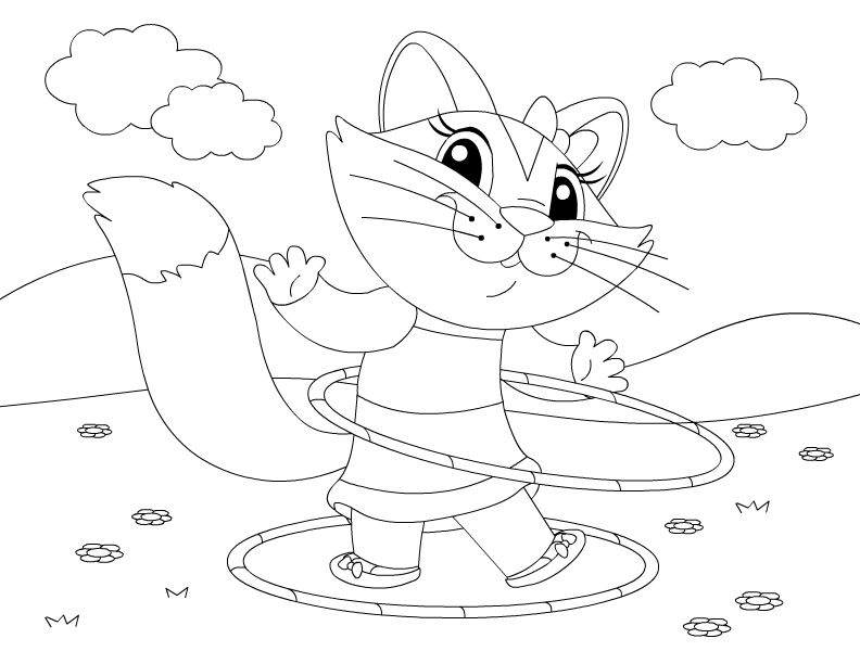 792x612 Hula Hoop Coloring Pages