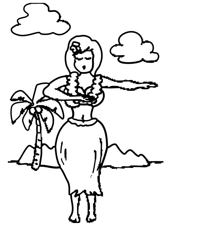 674x751 Hula Coloring Pages
