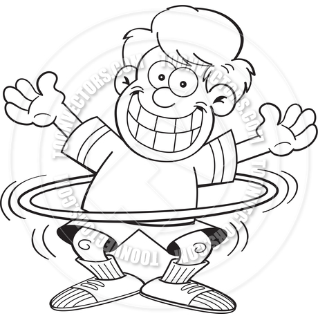 460x460 Cartoon Boy With Hula Hoop By Kenbenner Toon Vectors Eps