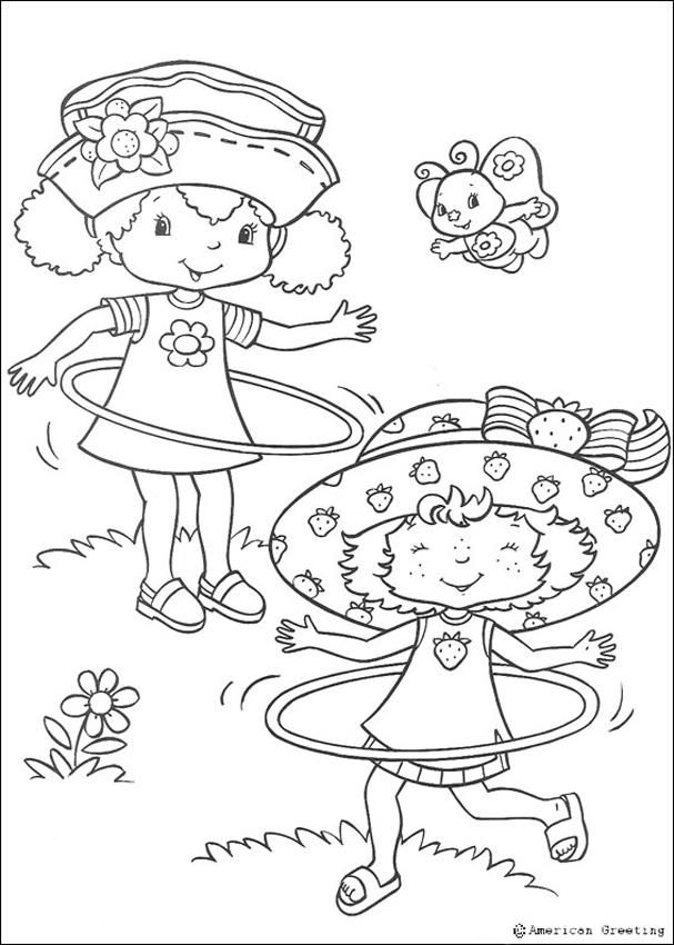 607x850 Strawberry Shortcake Coloring Pages With Hula Hoops!