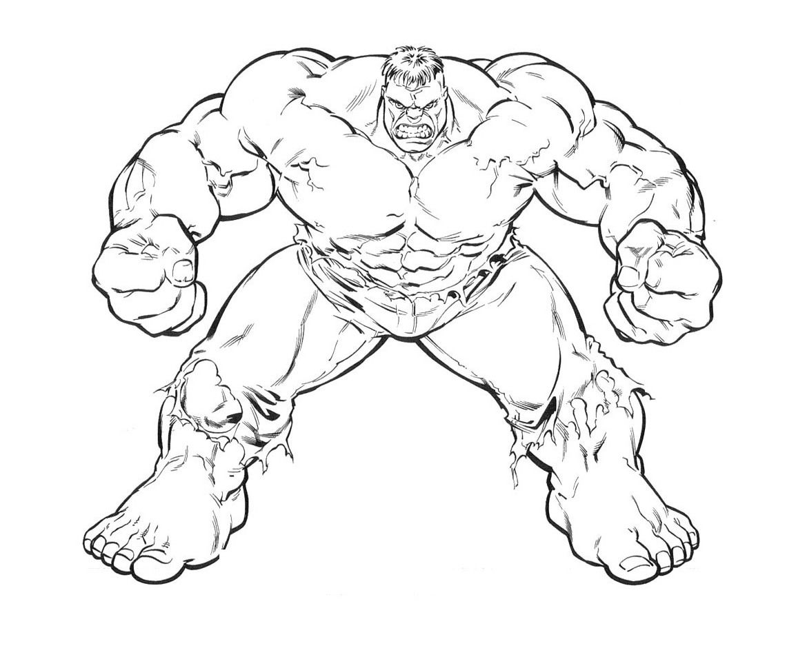 1141x953 Printable Strong Great Hulk Coloring Page For Kids For Kids