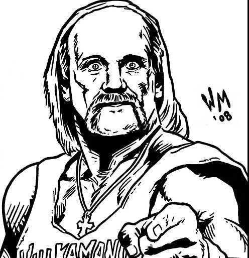 496x514 Hulk Hogan Coloring Page Printable Paul George Colouring Pages