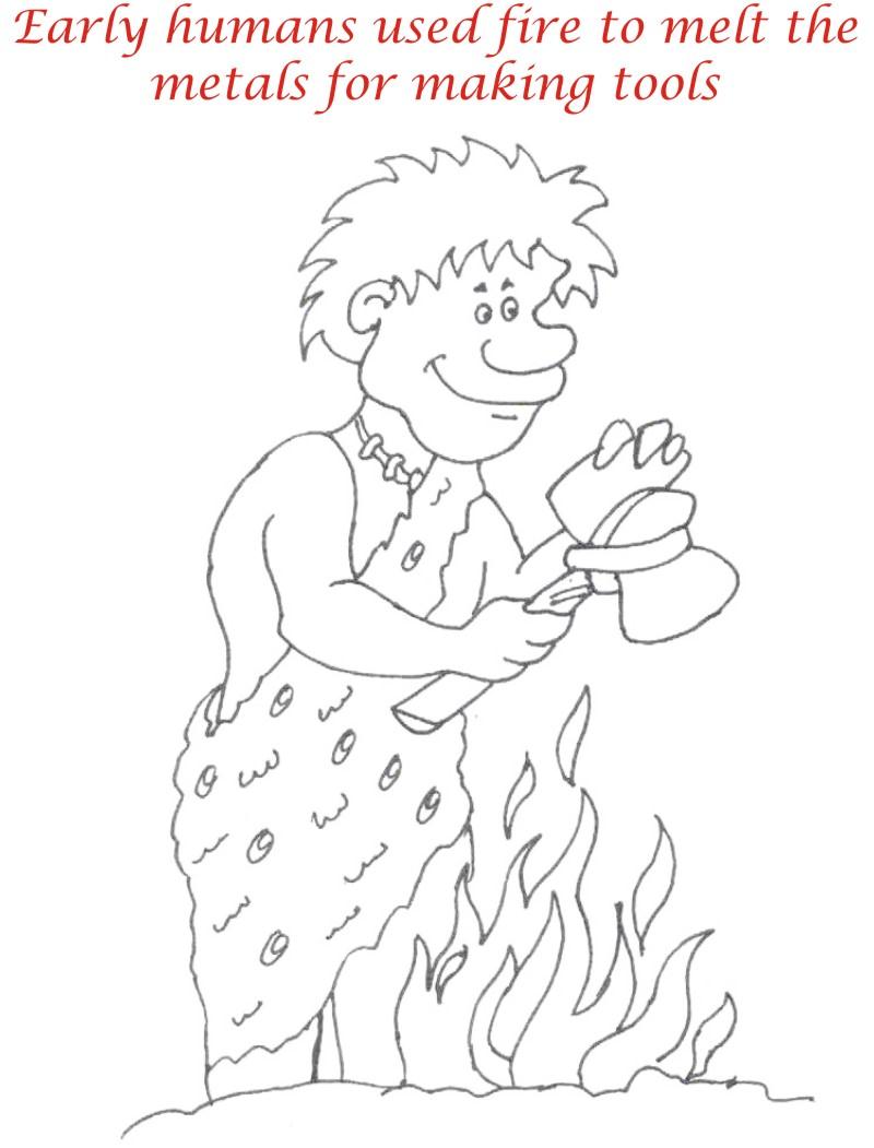800x1051 Early Humans Printable Coloring Page For Kids 8