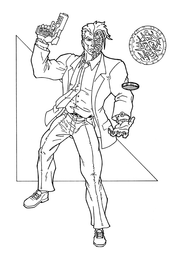 595x842 Batman Face Coloring Pages