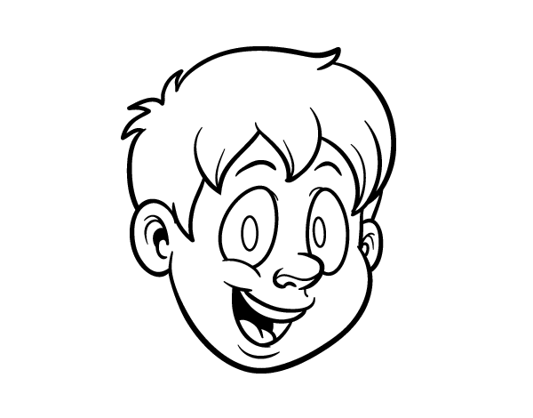 600x470 Human Head Coloring Page