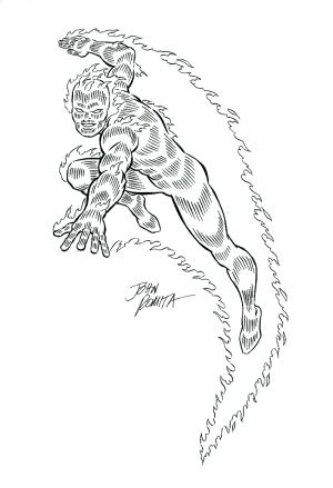 300x439 Human Torch Coloring Pages As Well As Human Torch Coloring Pages