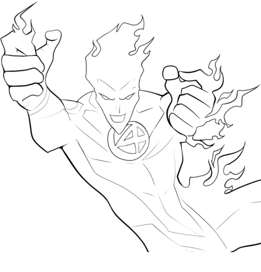 864x900 Human Torch Coloring Pages Human Torch Coloring Pages