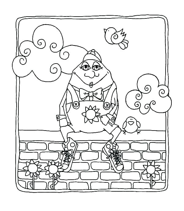 600x687 Humpty Dumpty Coloring Pages Free Printable Coloring Pages Humpty