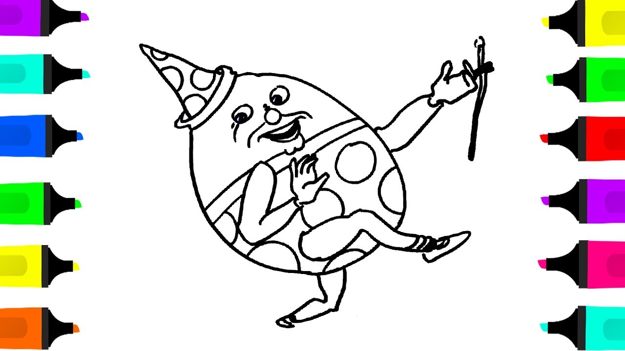 1280x720 How To Draw Humpty Dumpty Coloring Pages For Kidslearn To Draw