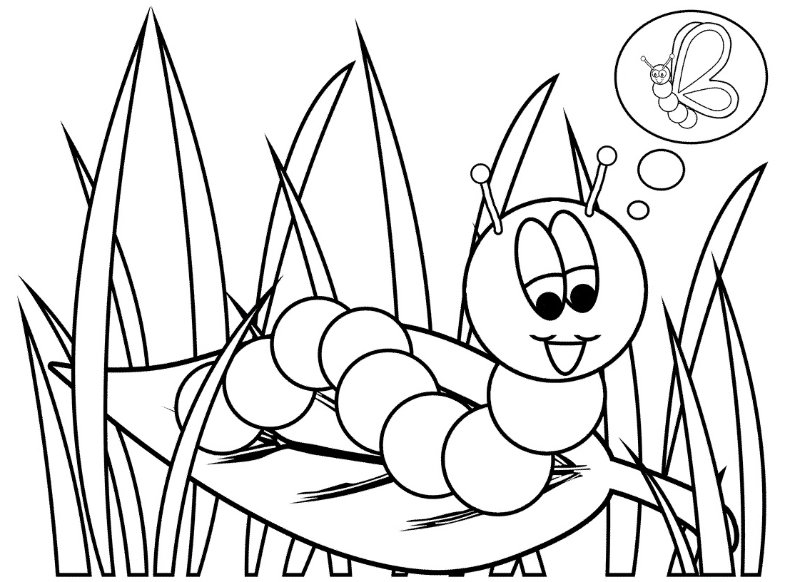 1100x816 Hungry Caterpillar Coloring Pages