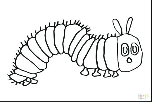520x350 Very Hungry Caterpillar Coloring Page Caterpillar Coloring Pages