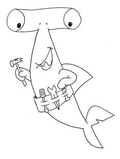 236x311 Learn About The Hammerhead Shark With This Coloring Page