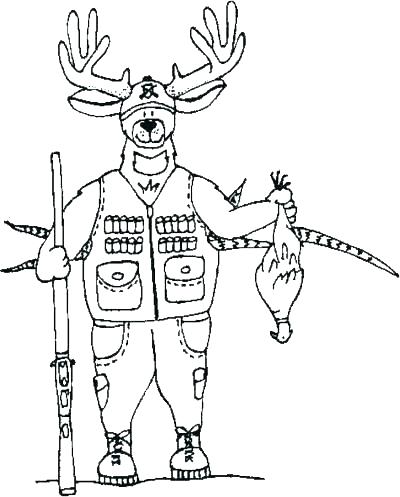 400x497 Hunting Coloring Pages Hunting Coloring Pages Deer Coloring Pages