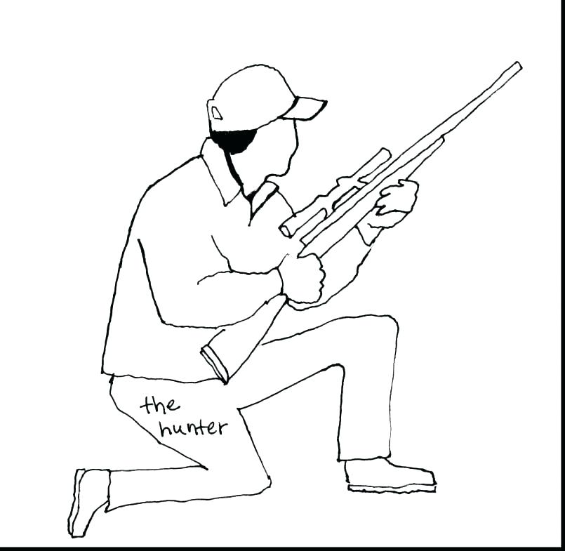 805x785 Hunting Coloring Pages Release His Arrow To Deer Hunting Coloring