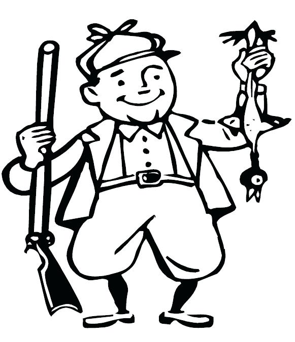 581x675 Hunting Coloring Pages Turkey Hunter Coloring Page Hunting Dog