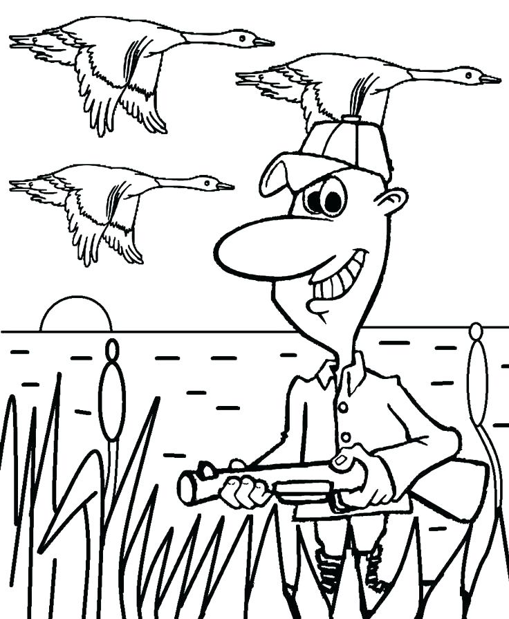 736x895 Duck Hunting Coloring Pages Hunting Coloring Pictures Duck Hunting