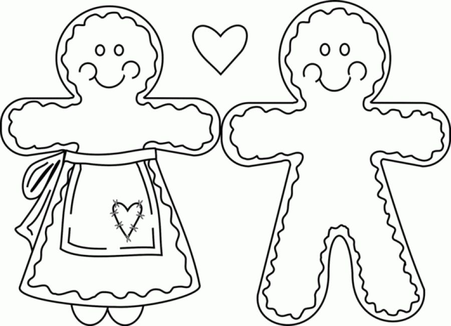 900x651 Gingerbread Husband And Gingerbread Wife Coloring Pages Fun