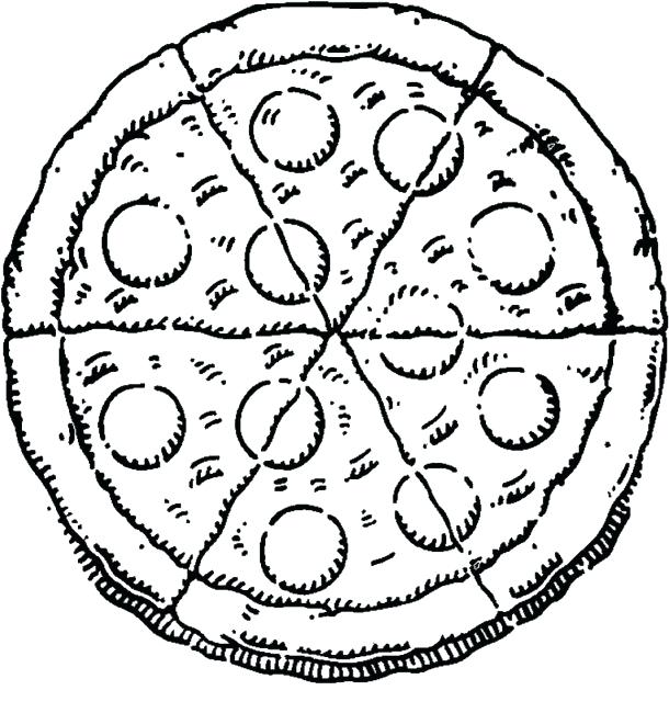 610x650 Pizza Coloring Pages Preschool Hut Pics Cheese Stock Of Osakawan