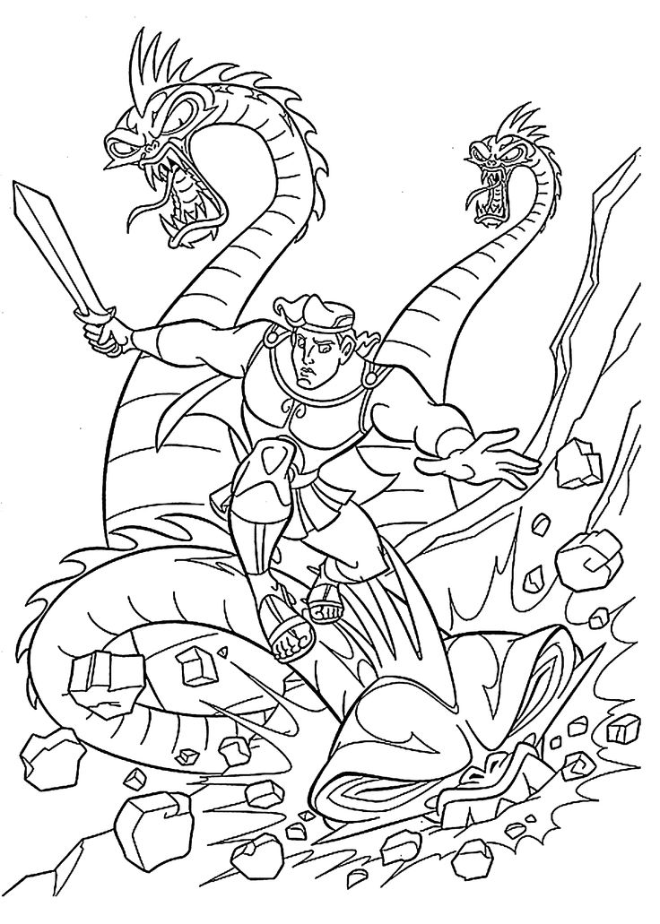 Hydra Dragon Coloring Pages