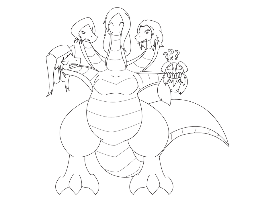 900x695 Hydra Dragon Coloring Pages ~ Best Ideas For Printable