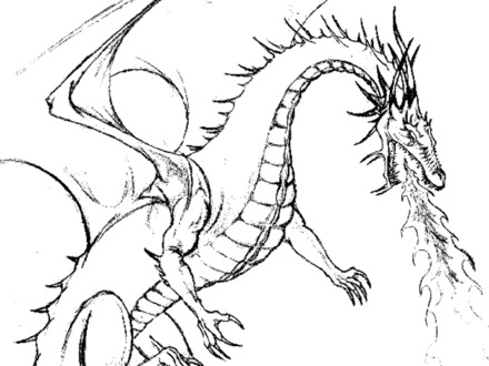 440x330 Dragon Coloring Pages Coloringpages1001com, Free Coloring Pages