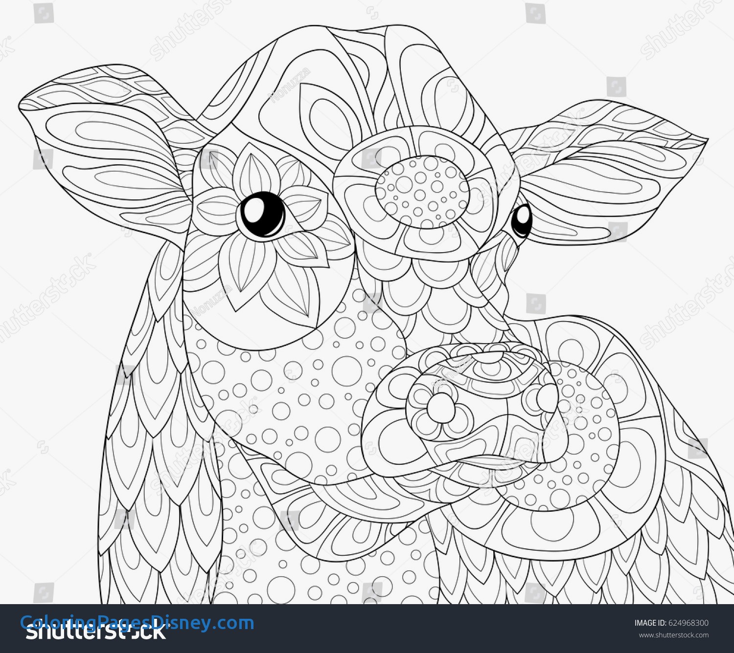 1500x1336 Hydrangea Coloring Pages Fresh Adult Coloring Page Cow Zen Art