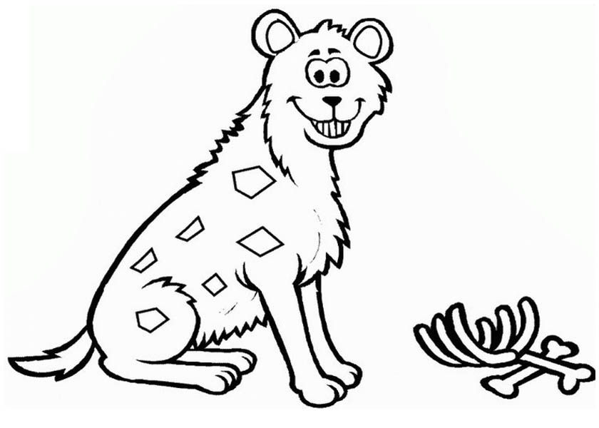 840x600 Grinning Hyena Coloring Pages