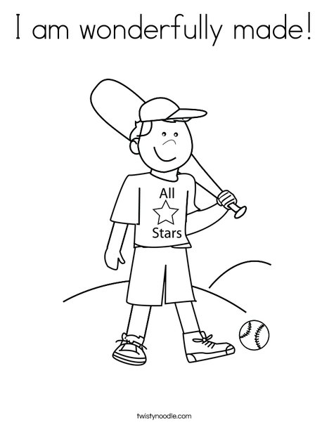 468x605 I Am Wonderfully Made Coloring Page
