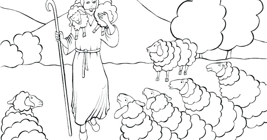 860x450 Jesus The Good Shepherd Coloring Pages The Good Shepherd Coloring