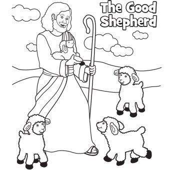 340x340 The Good Shepherd Easter Coloring Page. Easter Sunday School