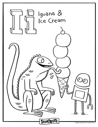 325x421 Letter I Coloring Pages