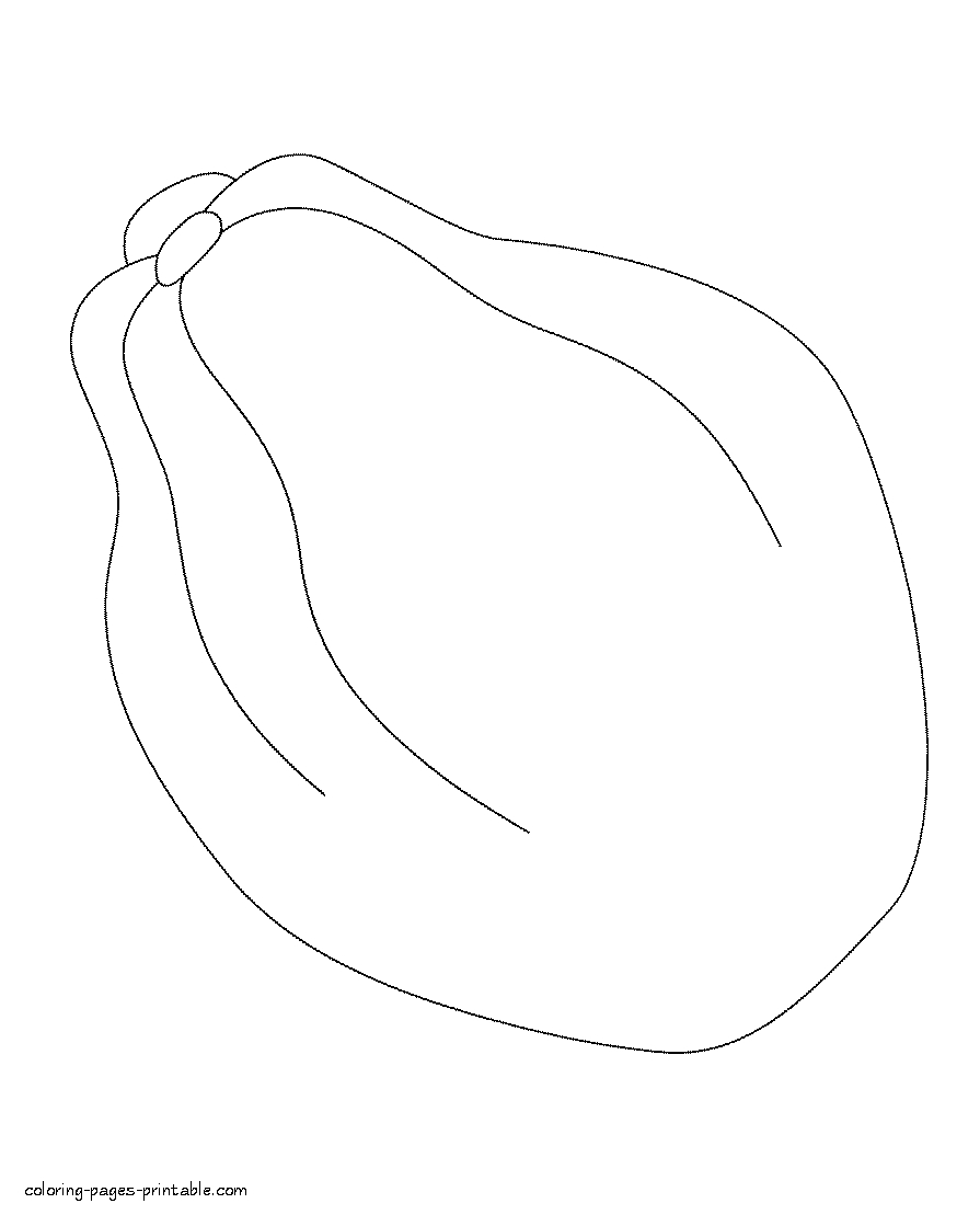 895x1109 New Papaya Coloring Free Design Printable Coloring Sheet