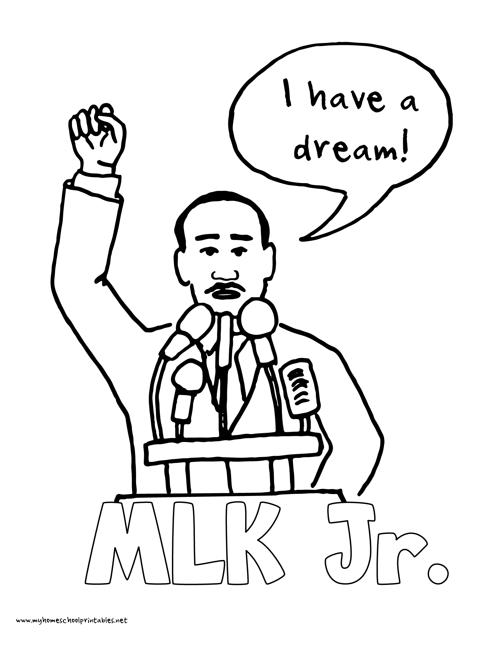 1594x2063 I Have A Dream Coloring Pages
