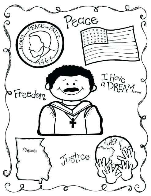 493x640 Coloring Page Martin King Jr Coloring Page Drawing Medium Size