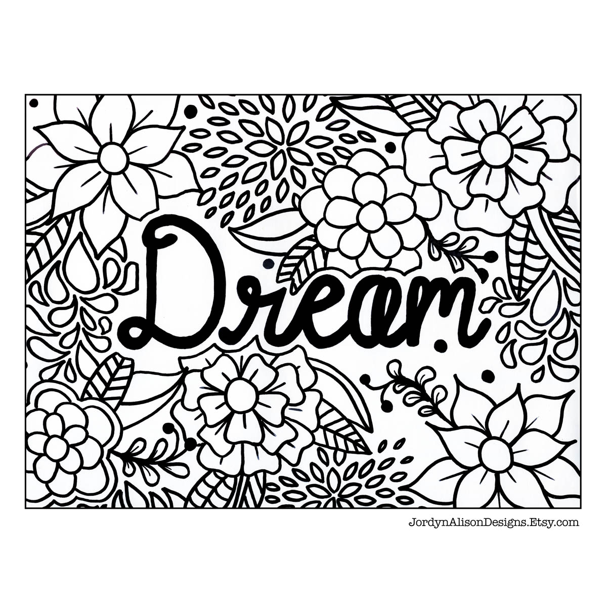 1200x1200 Dream Coloring Page