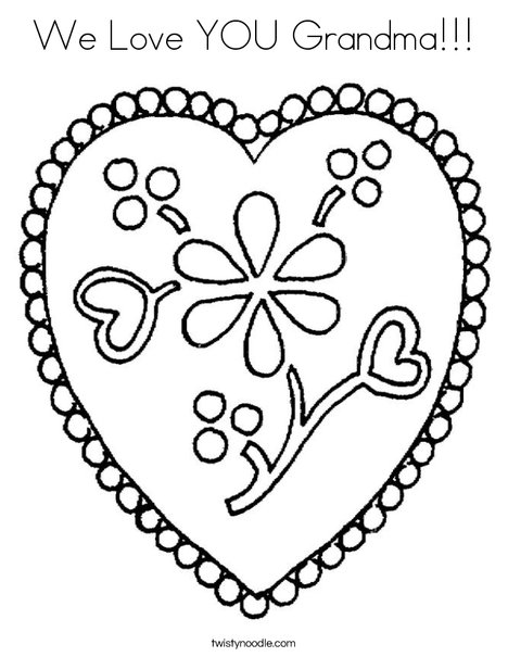 468x605 We Love You Grandma Coloring Page