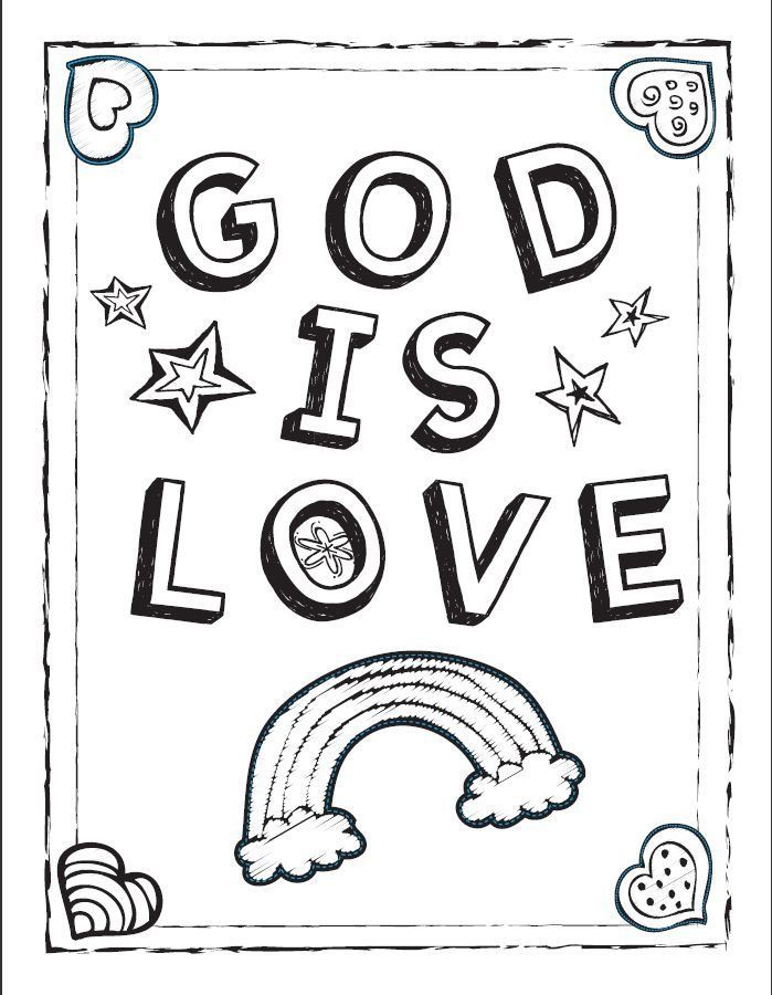 699x900 God Is Love Coloring Pages