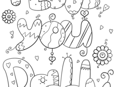 I Love Dad Coloring Pages