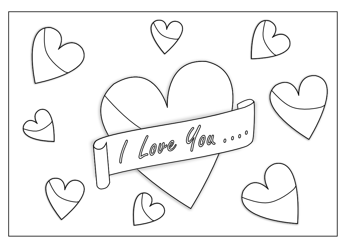 1111x794 I Love You Coloring Pages