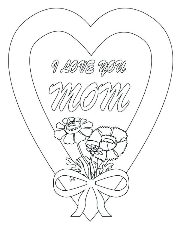 I Love My Mom Coloring Pages