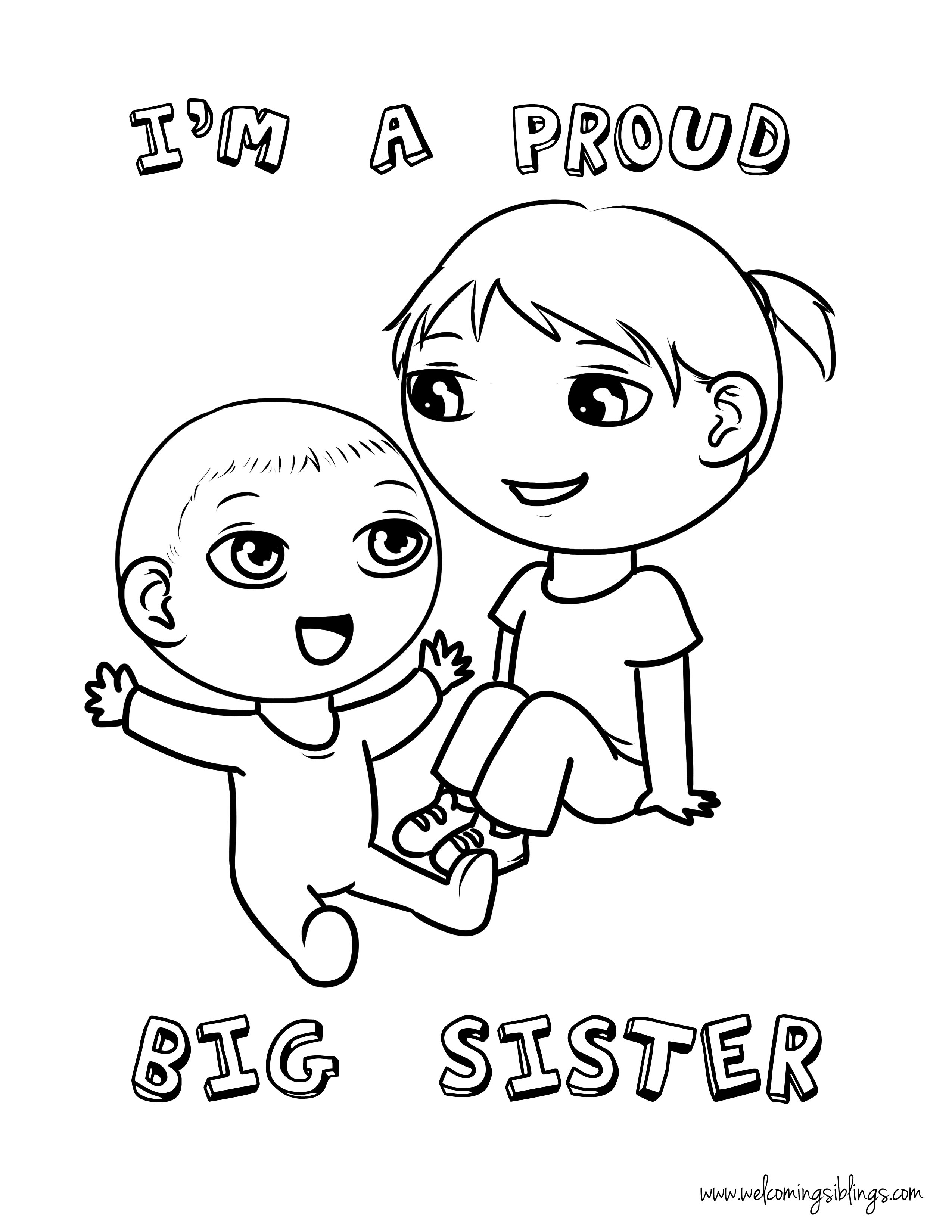 2550x3300 Big Sister Coloring Page Perfect Big Sister Coloring Pages