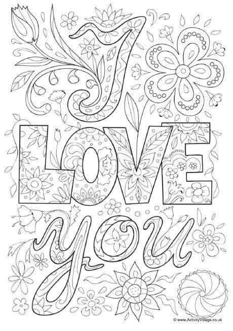 460x654 I Love You Coloring Pages For Adults Explore Colouring Pages