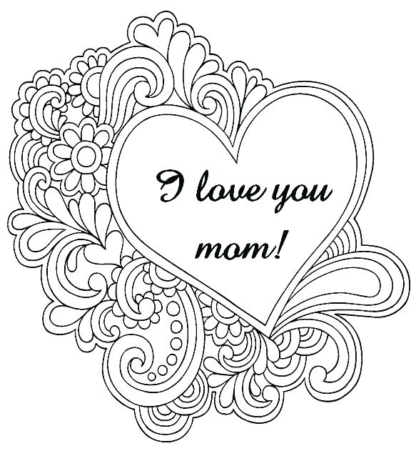 583x638 Coloring Pages That Say I Love You I Love You Coloring Pages