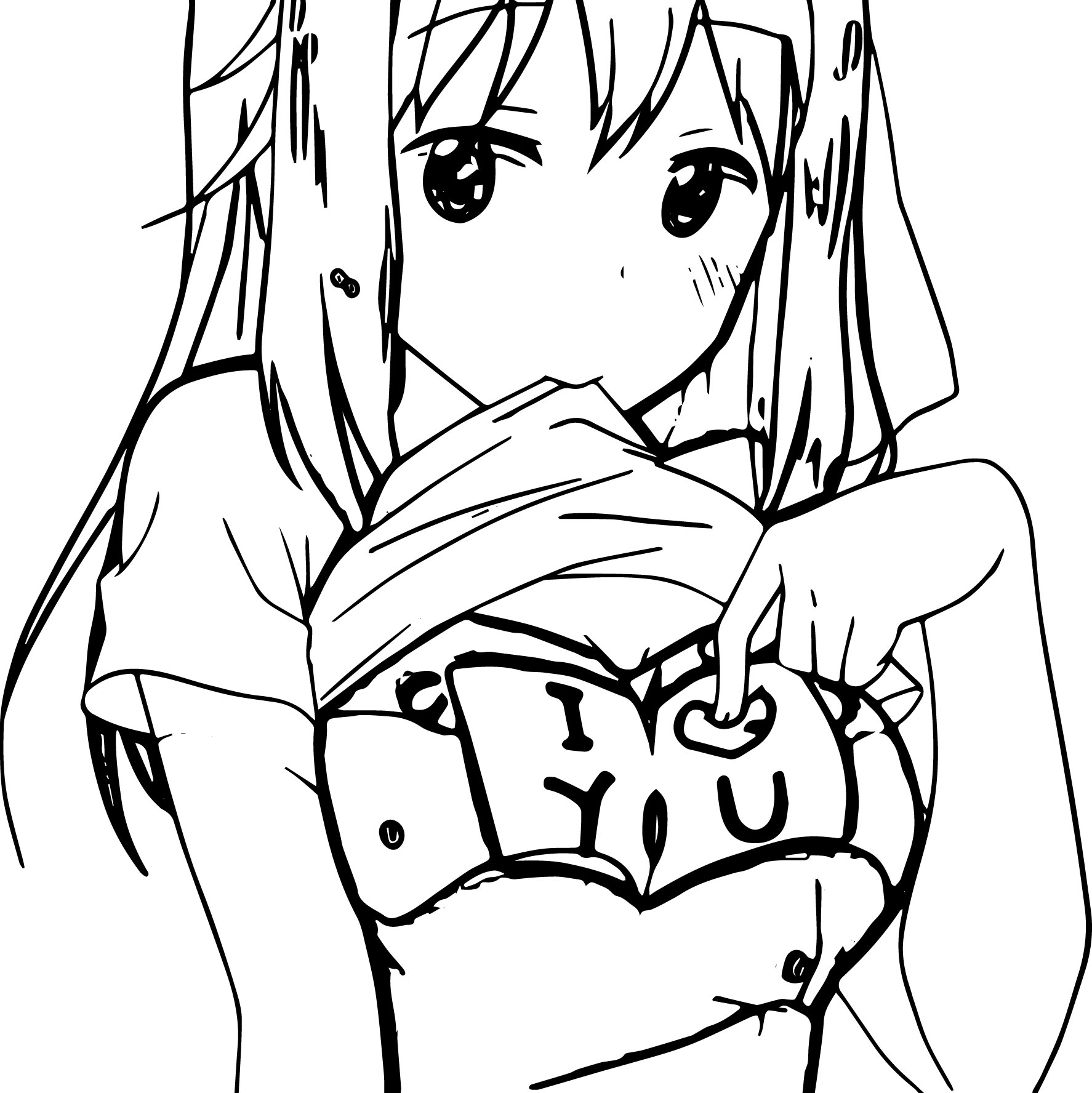 1774x1776 Cool I Love You Anime Coloring Page Girl Mcoloring Printable