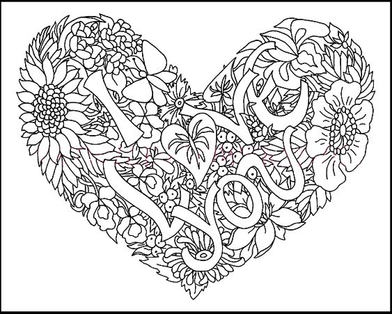 I Love You Coloring Pages Printable