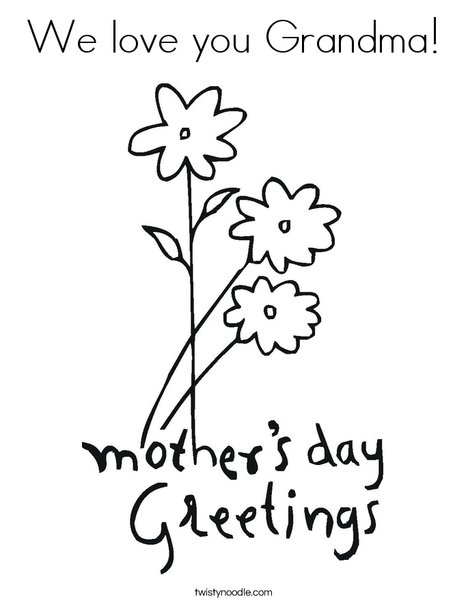 468x605 We Love You Grandma Coloring Page